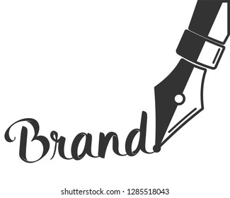 Brand The inscription. Vector image on white background.