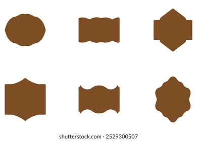 Diseño de conjunto de marco de etiqueta de marca