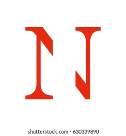 Brand letter N vector