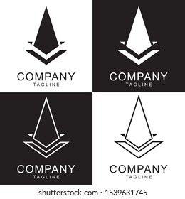 Brand Logo Arrow Down Icon Modern Abstract Illustration Vector Sign Symbol Modern Simple business, company, office, corporate