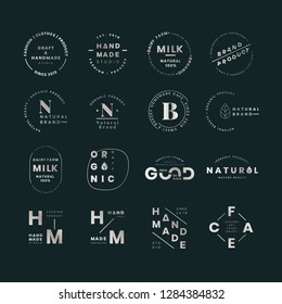 Brand logo badges vector set