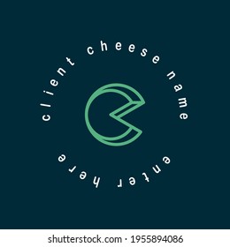 Brand logo cheese cliente green and blue