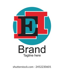 Brand logo design simple concept Premium vector