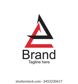 Brand logo design simple concept Premium vector
