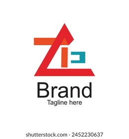 Brand logo design simple concept Premium vector