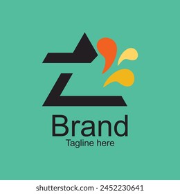 Brand logo design simple concept Premium vector