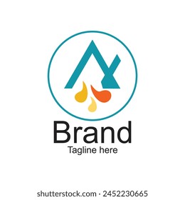 Diseño de logotipo de la marca concepto simple Vector Premium