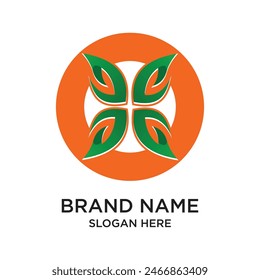 Brand logo design simple concept Premium Vector