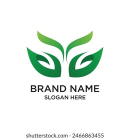 Brand logo design simple concept Premium Vector