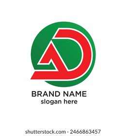 Brand logo design simple concept Premium Vector