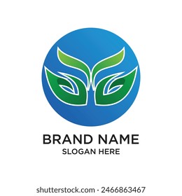 Brand logo design simple concept Premium Vector