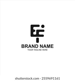 brand logo ef initial icon with creative vector illustration
