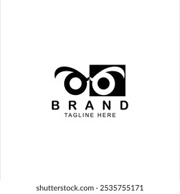 brand logo glasses icon with creative vector illustration