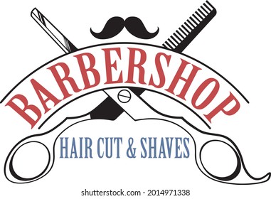 brand logo haircut modern barbershop