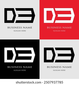 BRAND LOGO INITIALS D AND E SIMPLE