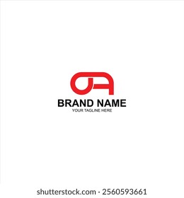 brand logo oa initial icon with creative vector illustration