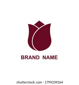 Brand logo. Rose. Vector illustration.