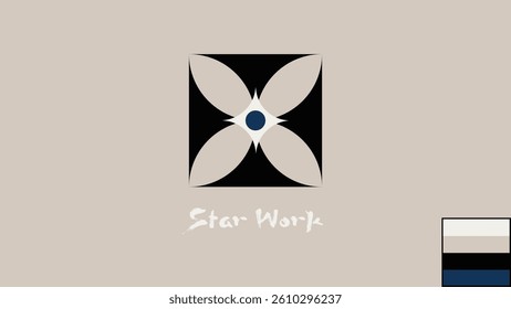 Brand logo template eps with the color palettes and typography.Pestel color with dark blue and black color. 