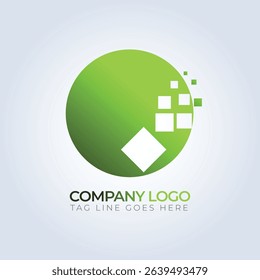 Brand Logo Template, in green colors