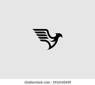 brand logotype with eagle bird
