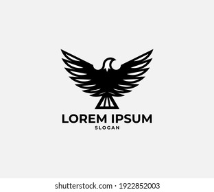 brand logotype with eagle bird