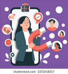 brand loyalty concept vector design illustration