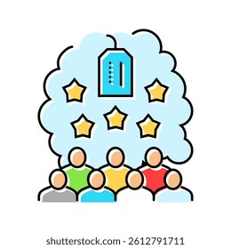 brand loyalty consumer behavior color icon vector. brand loyalty consumer behavior sign. isolated symbol illustration