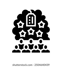 brand loyalty consumer behavior glyph icon vector. brand loyalty consumer behavior sign. isolated symbol illustration