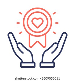 Brand Loyalty Icon Element for Design