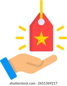 Icono de lealtad de marca Ilustración vectorial plana