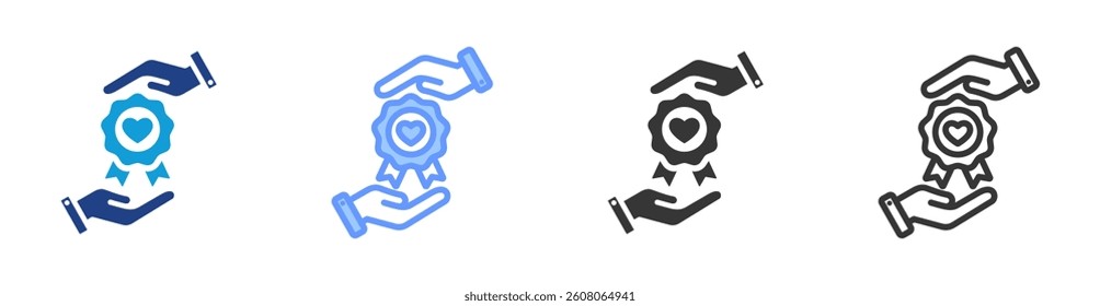 Brand Loyalty icon set multiple style collection