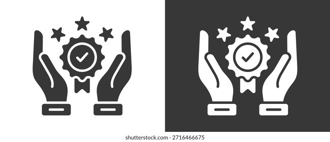 Colección De Vector Del Conjunto Del Icono De La Lealtad De La Marca Aislada En Blanco Y Negro