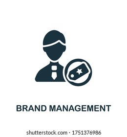 Icono de Administración de marcas. Elemento sencillo de la colección de administración de la empresa. Icono de Administración de marca creativa para diseño web, plantillas, infografías y más