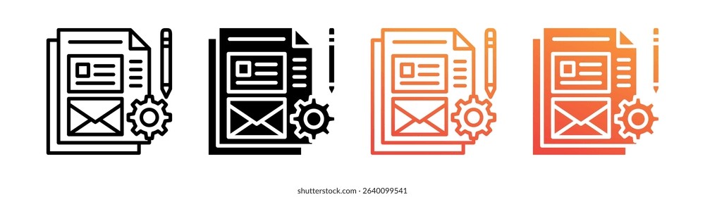 Brand Management Multi Style Icon Set Vector