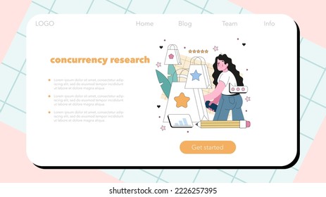Brand manager web banner or landing page. Specialist developing unique design of a company or product,. Brand recognition as a advertising strategy and promotion. Flat vector illustration