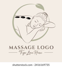 Brand Massage logo, company logo design ideas, vector illustration