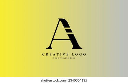 A brand minimal professional creative black logo design for all kinds of business with gradient background template.