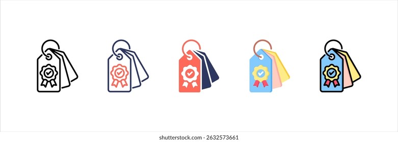 Conjunto de iconos de estilo múltiple de marca