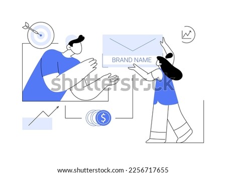 Brand name abstract concept vector illustration. Naming agency, brand identity system, branding service, launching a new product, name generation, creative marketing positioning abstract metaphor.