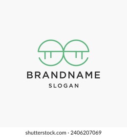 Diseño de logotipo vectorial abstracto de nombre de marca