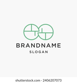 Brand name abstract vector logo design
