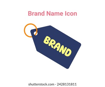 Brand name icon. Branding icon, story, brand identity, top product, value, development, social media, advertising and loyal customer icon.