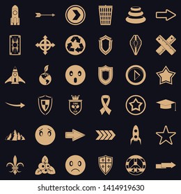 Brand name icons set. Simple set of 36 brand name vector icons for web for any design