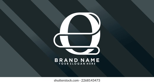 brand name logo design with letter O creative concept
