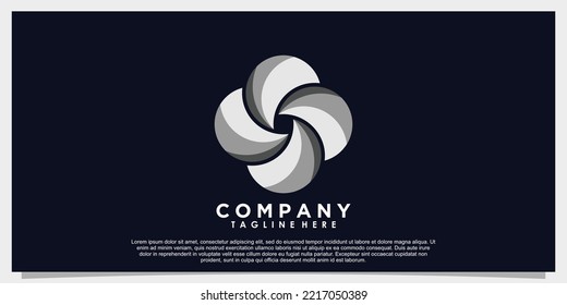 brand name logo design vector illustration with creative concept Premium Vector