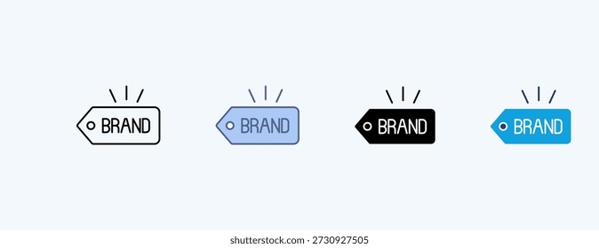 Brand Name Multiple Icon Illustration Vector