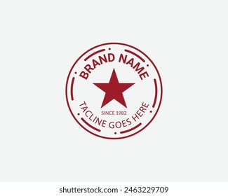 Brand name since 1982 Tagline Goes . Emblems logo design.