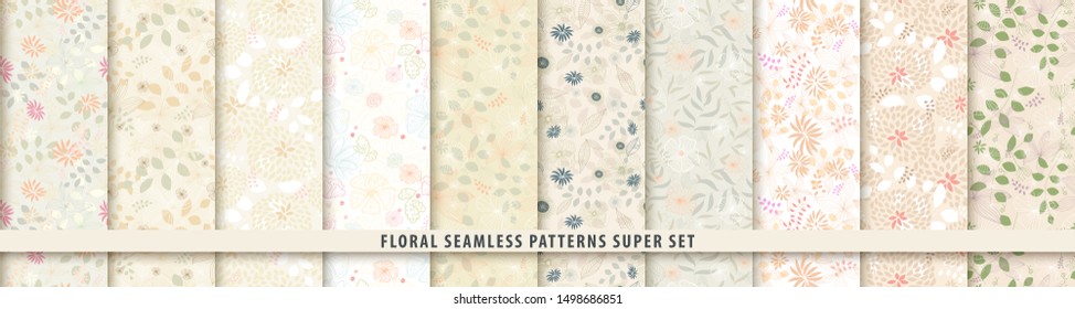 brand new floral seamless pattern vector design set flowers and leaves sepia vector background summer and spring print happy makeup love plant classic vegetation summer textile nature flower nails han