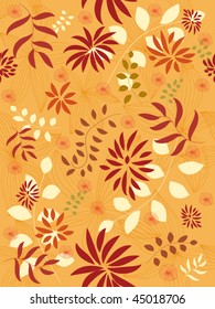 brand new flowering seamless pattern vector design vegetation summer earth ornament star branch scene sprout scenery ornate flowery fresco ribbon no one decoration image unknown illustration retro wal