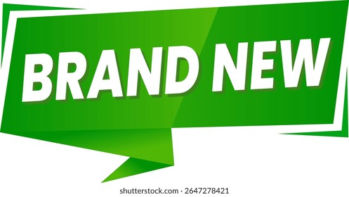 Banner verde novo para lançamentos de produtos e recém-chegados - design atraente